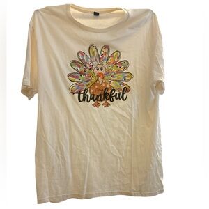Gildan White Thankful Turkey Short Sleeve Tee